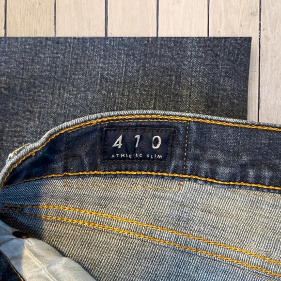 Lucky Brand Sz 36/30 410 Athletic Slim Stretch Dark Wash Straight Leg Blue Jeans - Picture 6 of 11